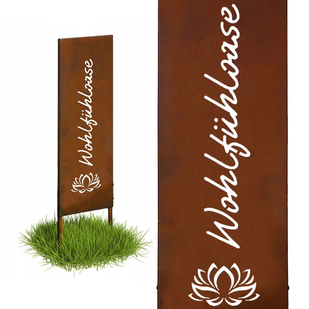 Rust-Patina Decorative Garden Stake – Weatherproof Ornament