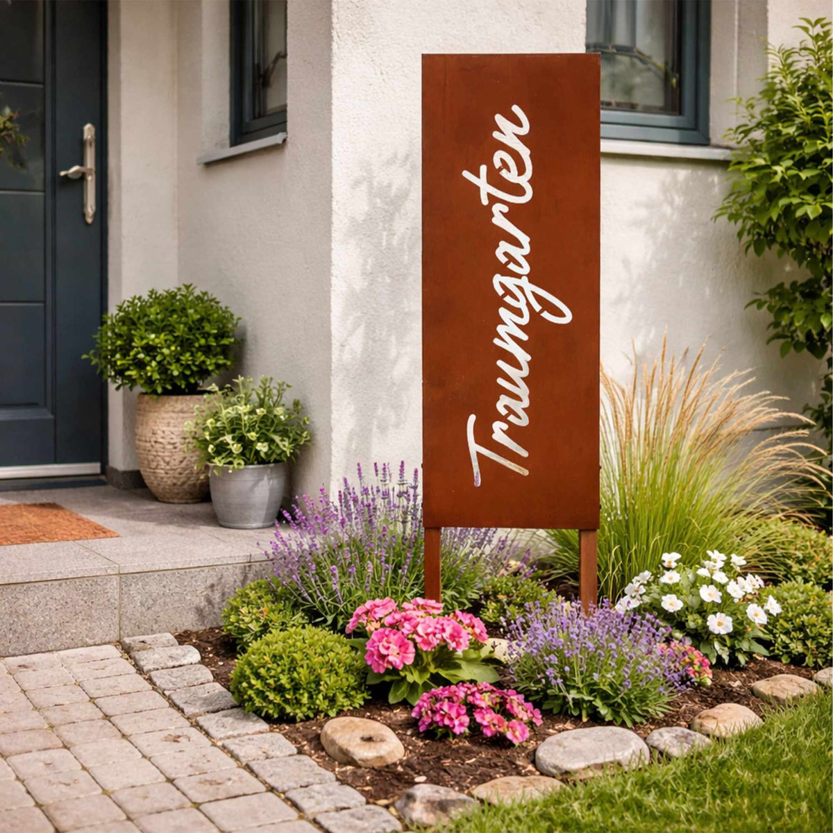 Rust Patina Garden Stake – Decorative Outdoor Ornament