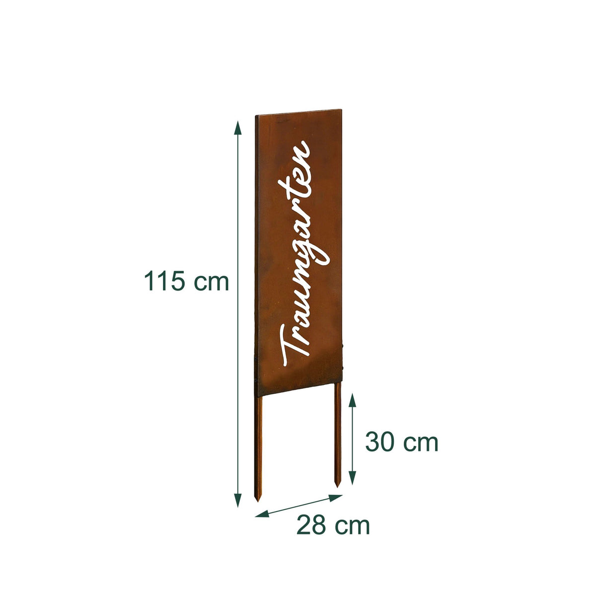 Rust Patina Garden Stake – Decorative Outdoor Ornament