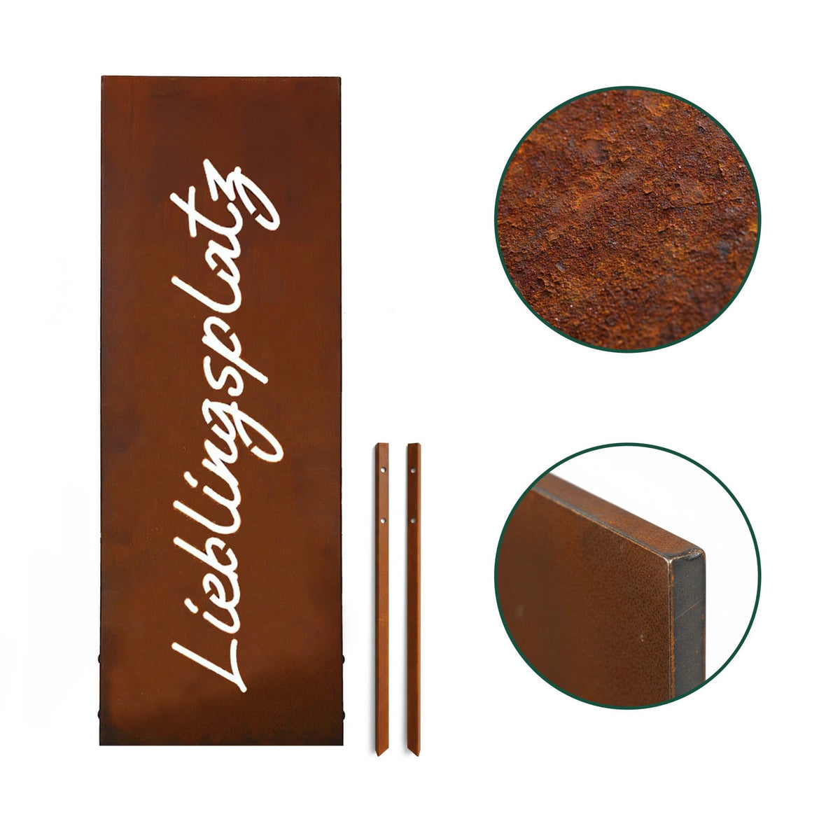 Rust-Patina Garden Stake – Weatherproof Decorative Ornament