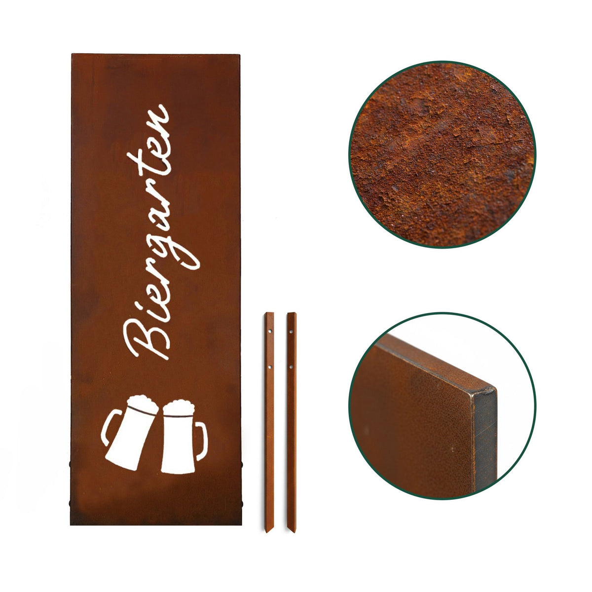 Rust-Patina Garden Stake – Weatherproof Decorative Ornament