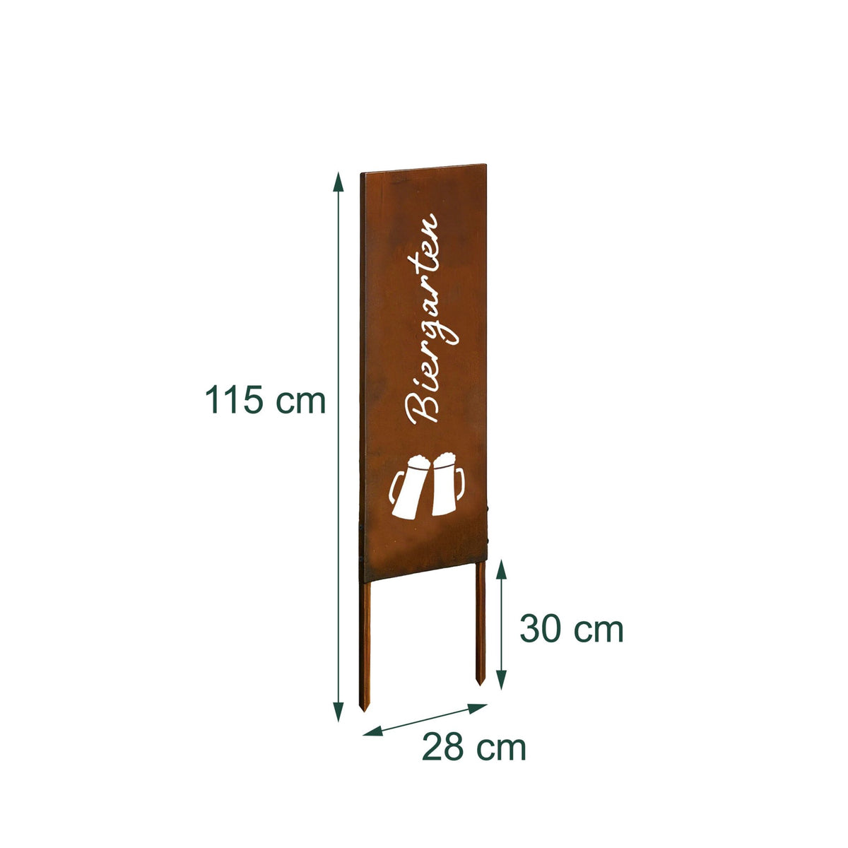Rust-Patina Garden Stake – Weatherproof Decorative Ornament