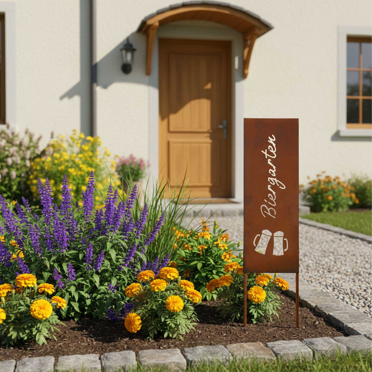 Rust-Patina Garden Stake – Weatherproof Decorative Ornament