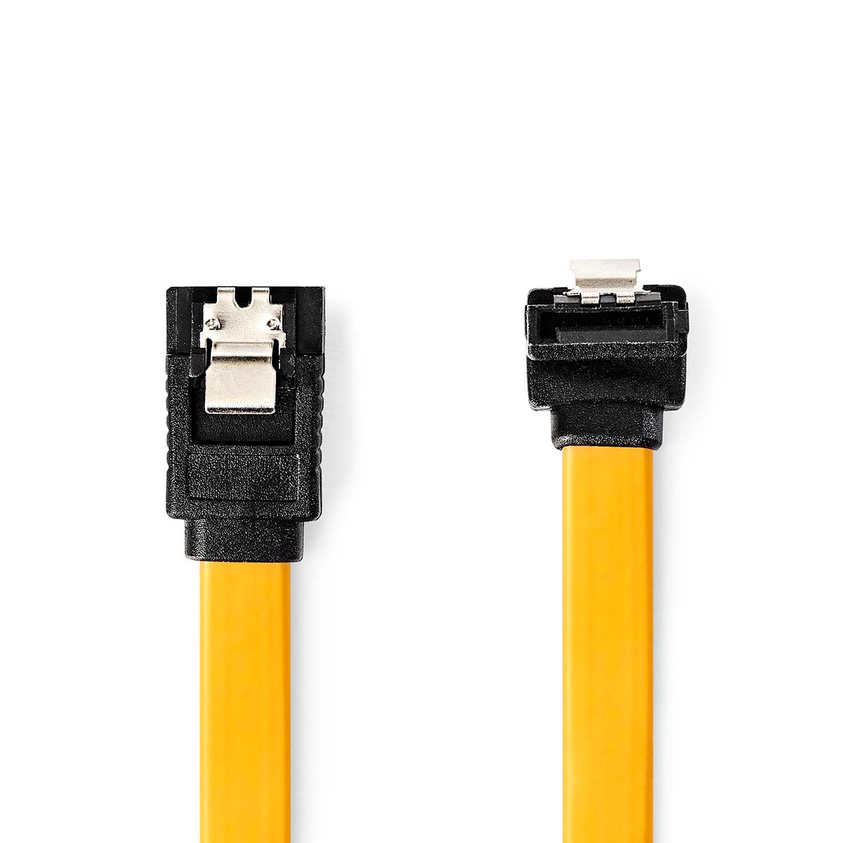 SATA cable | 6 Gbps | SATA 7-Pin Female | SATA 7-Pin Female | Nickel Plated | 1.00 m | Flat | PVC | Yellow | Plastic bag