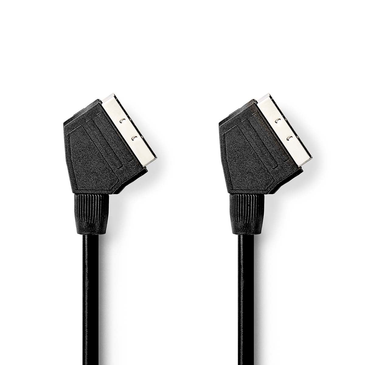 SCART cable | SCART Male | SCART Male | Nickel Plated | 480p | 2.00 m | Round | PVC | Black | Box