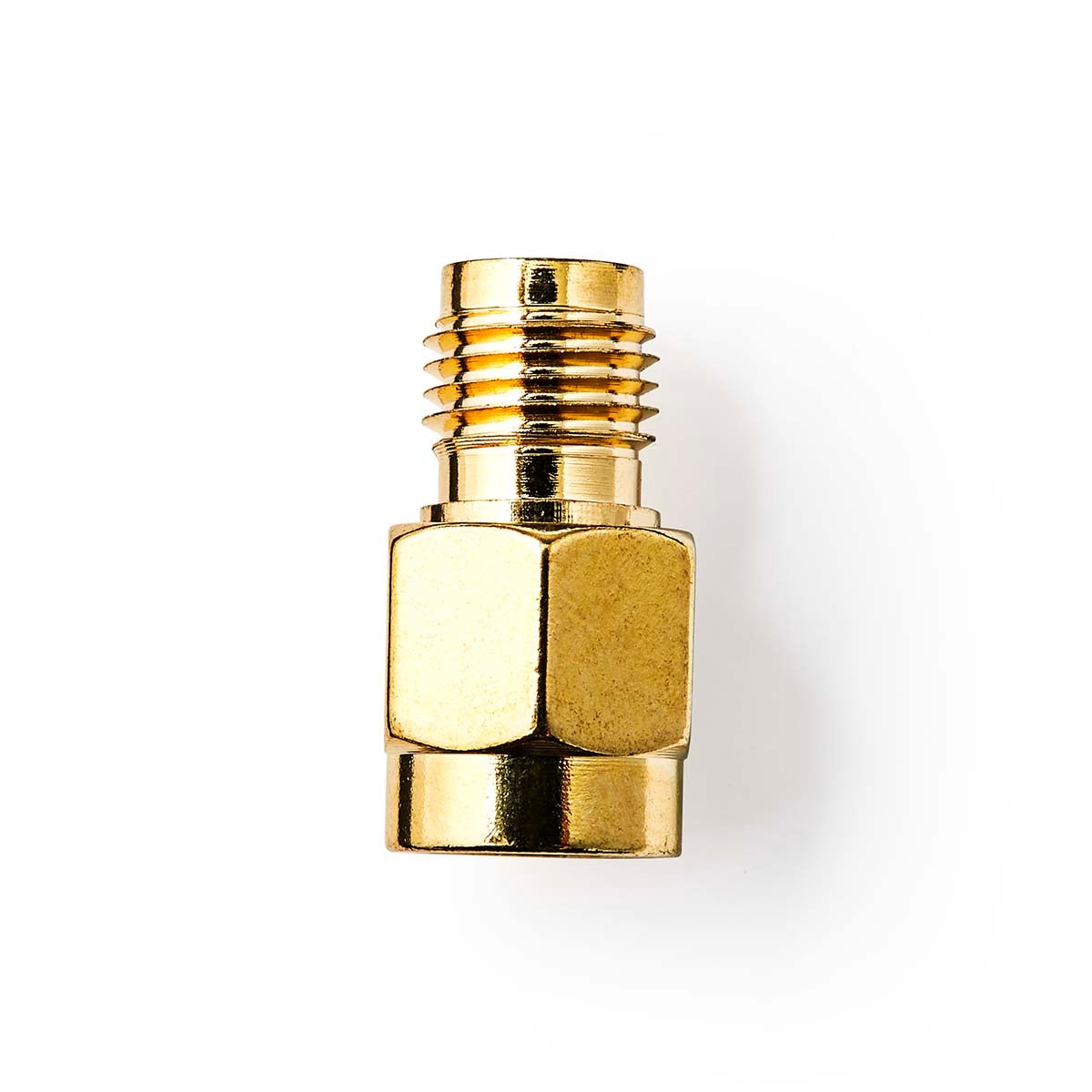 SMA Adapter | SMA Female Reverse Polarity | SMA Male | Gold Plated | 50 Ohm | Straight | Copper | Gold | 2 pcs. | Box