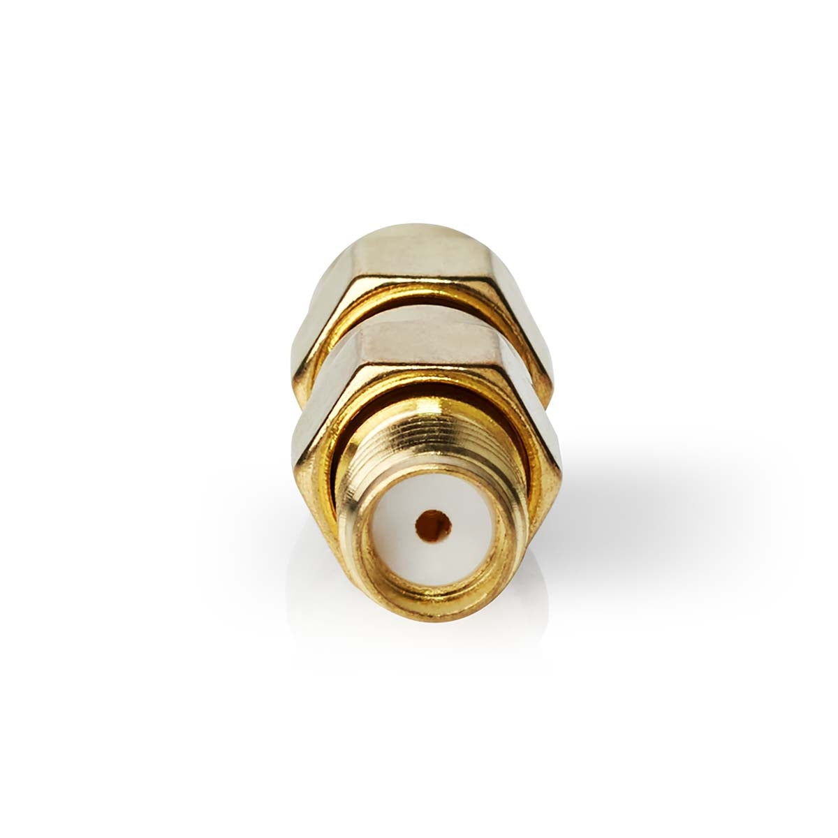 SMA Adapter | SMA Male Reverse Polarity | SMA Female | Gold Plated | 50 Ohm | Straight | Copper | Gold | 2 pcs. | Box
