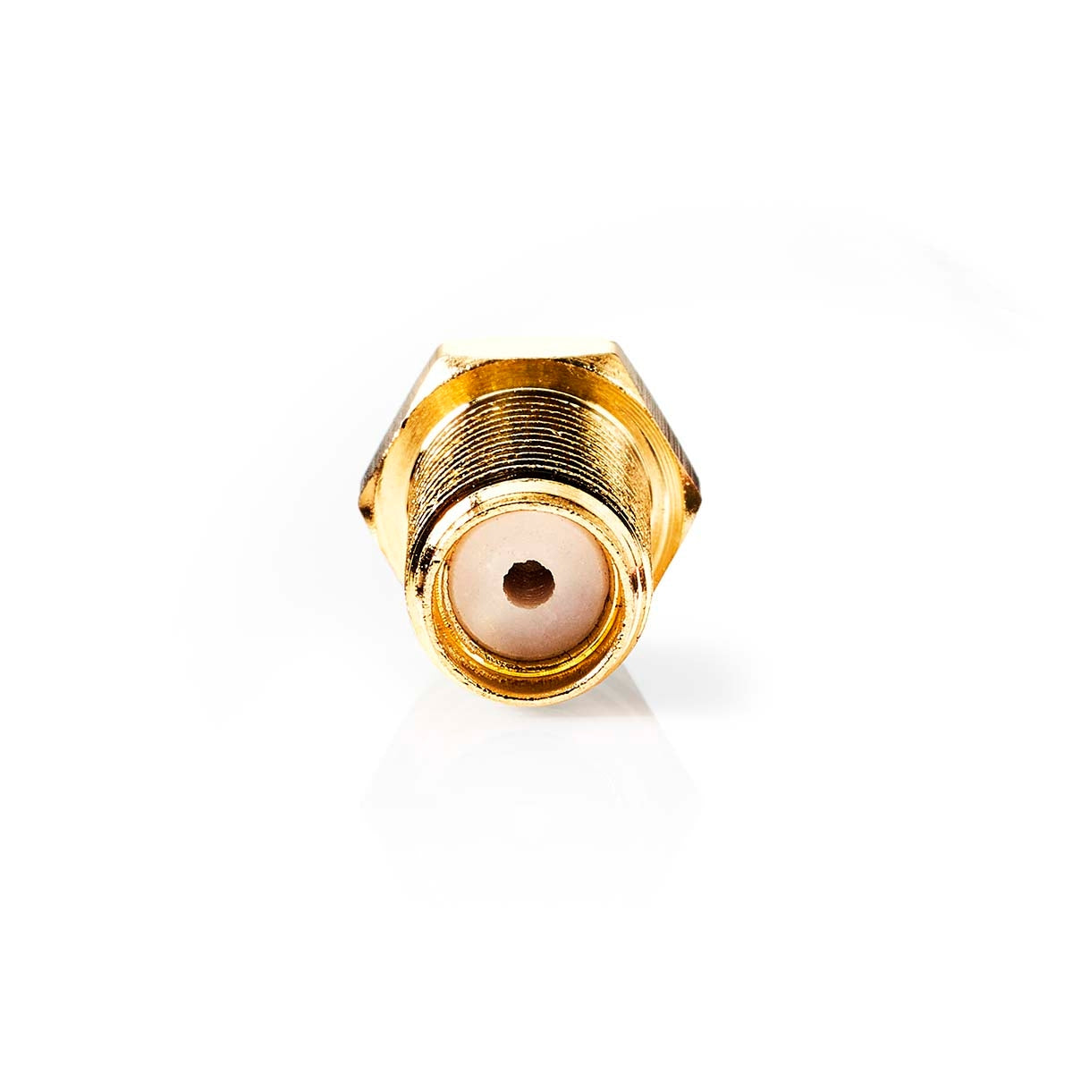 SMA connector | Straight | Female | Gold Plated | 50 Ohm | Shrink | Cable input diameter: 2.55 mm | Metal | Gold | 2 pcs. | Box