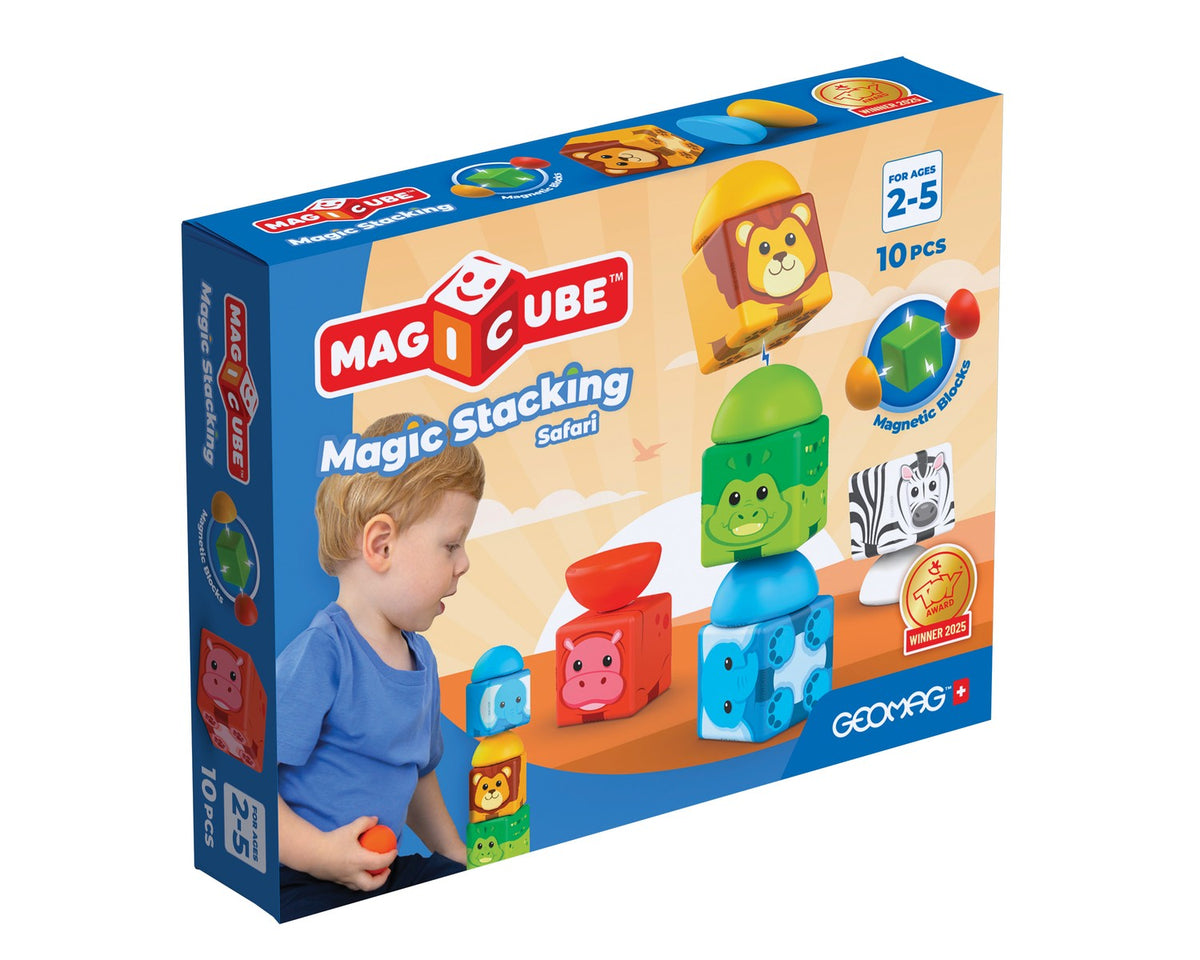 Safari Stacking Blocks, Magnetic, 10 Pieces