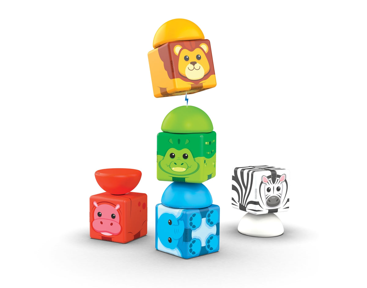 Safari Stacking Blocks, Magnetic, 10 Pieces