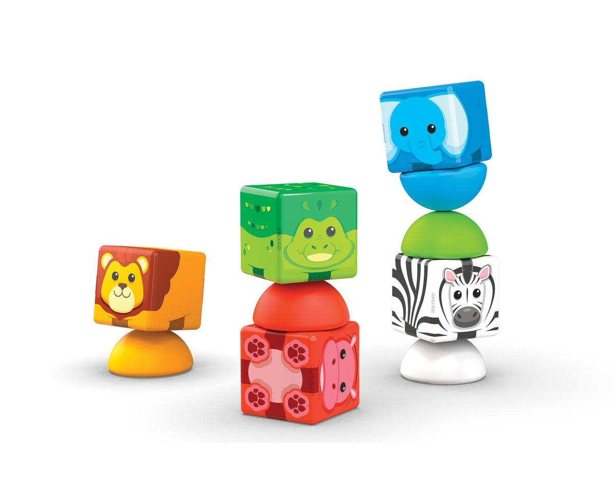 Safari Stacking Blocks, Magnetic, 10 Pieces