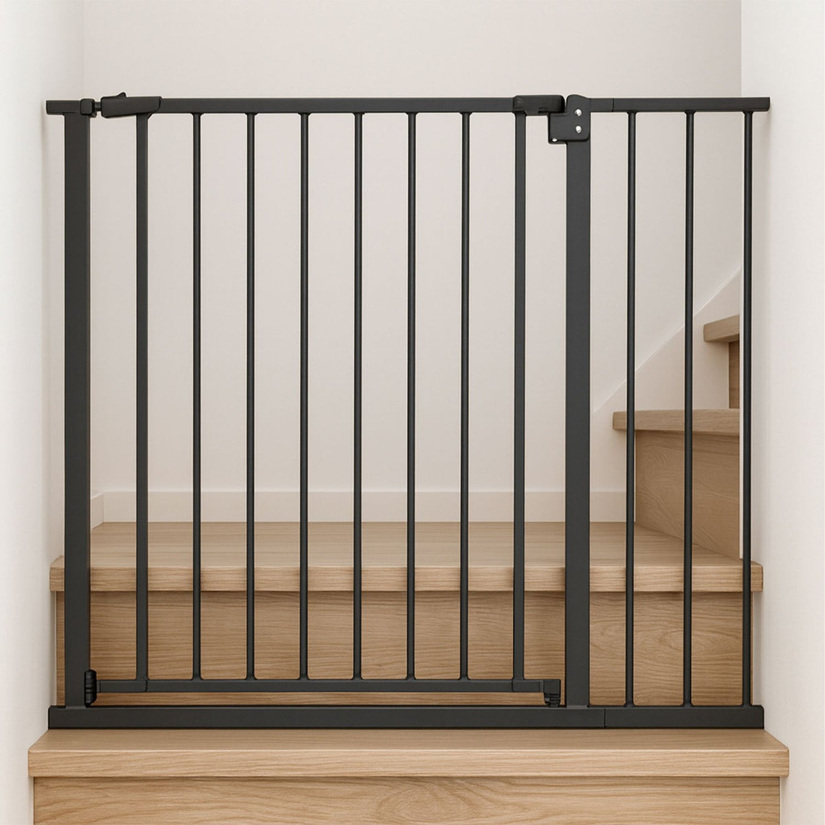 Safety Stair Gate, Extendable 75–100 cm, No-Drill Install