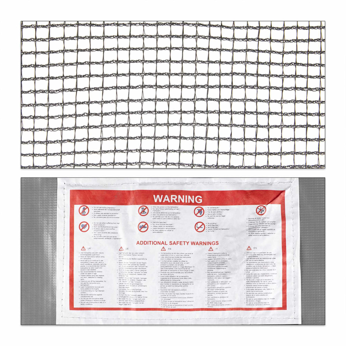 Safety net stand trampoline