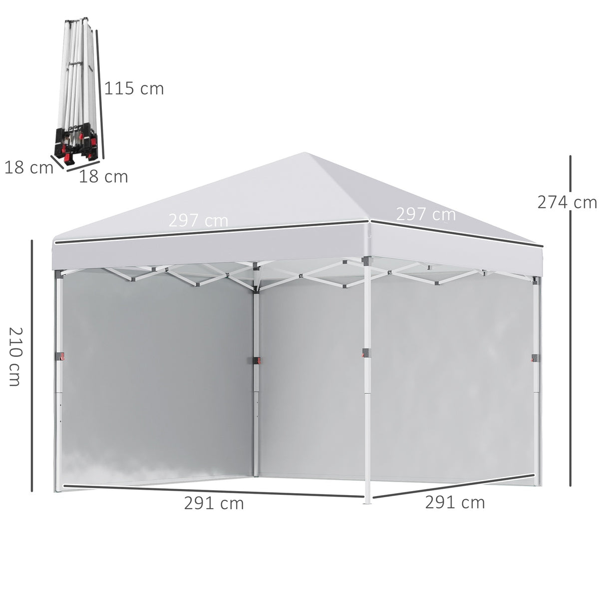 Sandbag, Garden Pavilion, Steel, White