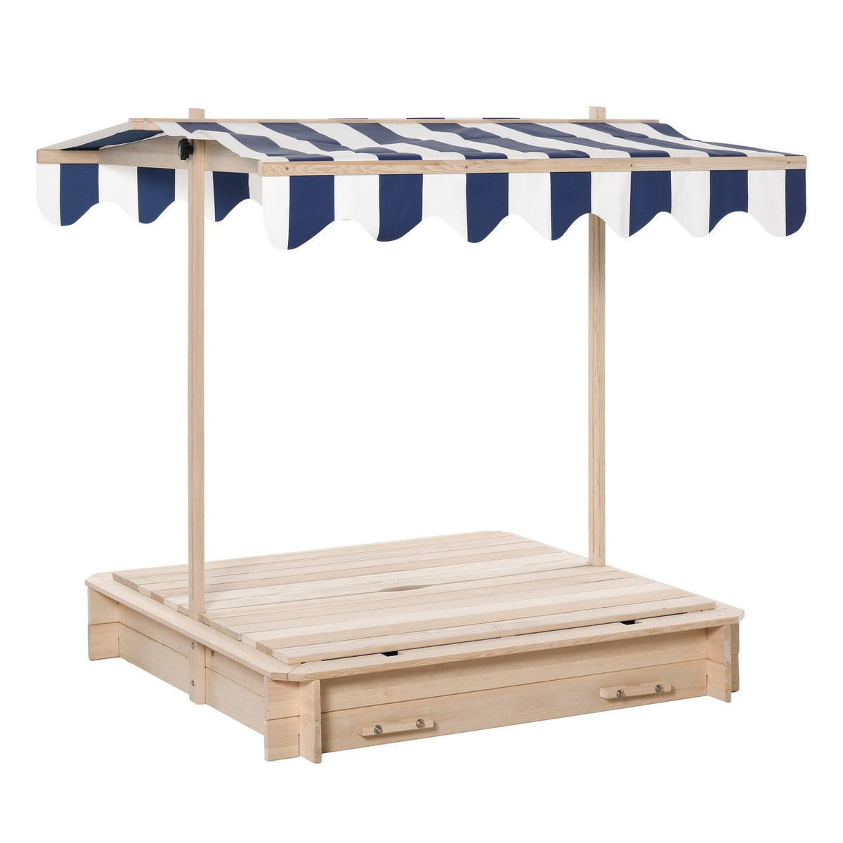 Sandpit Wooden Sandpit For Garden Sandpit With Roof Felix Children'S Sandpit With Roof Adjustable Fir Wood 3-7 Years Natural