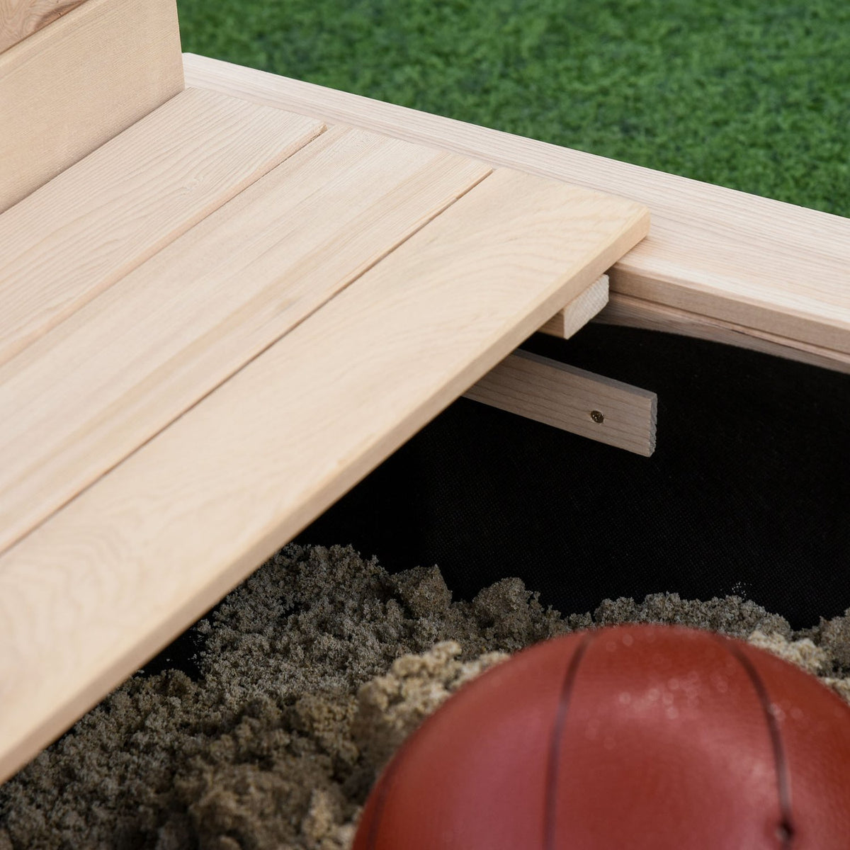 Sandpit Wooden Sandpit For Garden Sandpit With Roof Felix Children'S Sandpit With Roof Adjustable Fir Wood 3-7 Years Natural