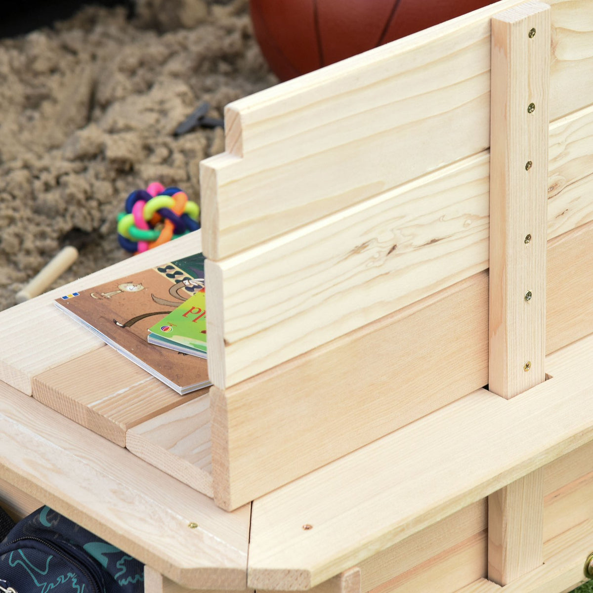 Sandpit Wooden Sandpit For Garden Sandpit With Roof Felix Children'S Sandpit With Roof Adjustable Fir Wood 3-7 Years Natural
