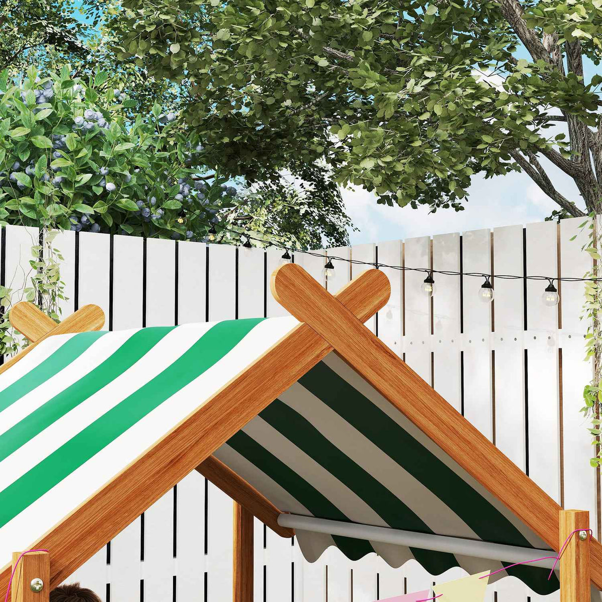 Sandpit with roof, wooden sandpit with seat, playhouse, 124 x 116 x 146 cm sandbox with board for 3-7 years children, garden, orange
