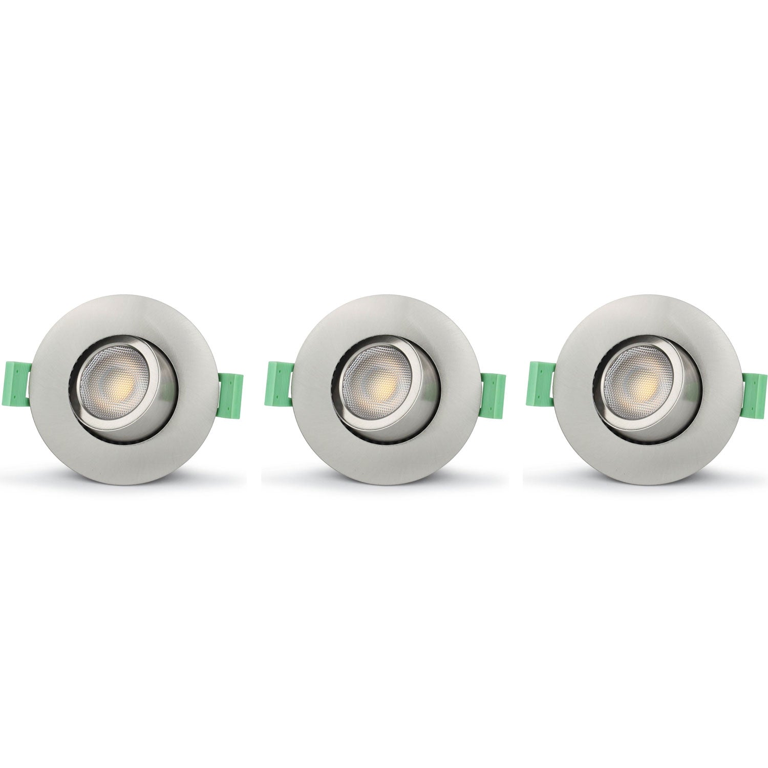 Sanna Dimmable Recessed downlight 3000K/4000K 520lm IP65 3-pack Brushed steel