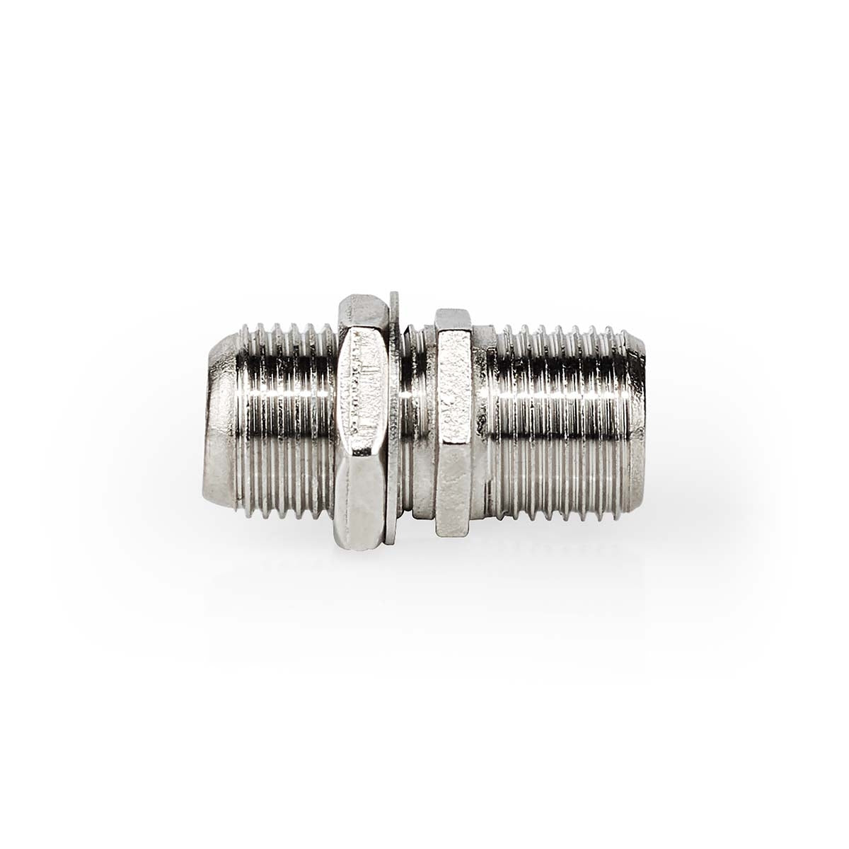 Satellite & Antenna Adapter | F Female | F Female | Nickel Plated | 75 Ohm | Straight | Metal | Silver | 10 pieces. | Envelope