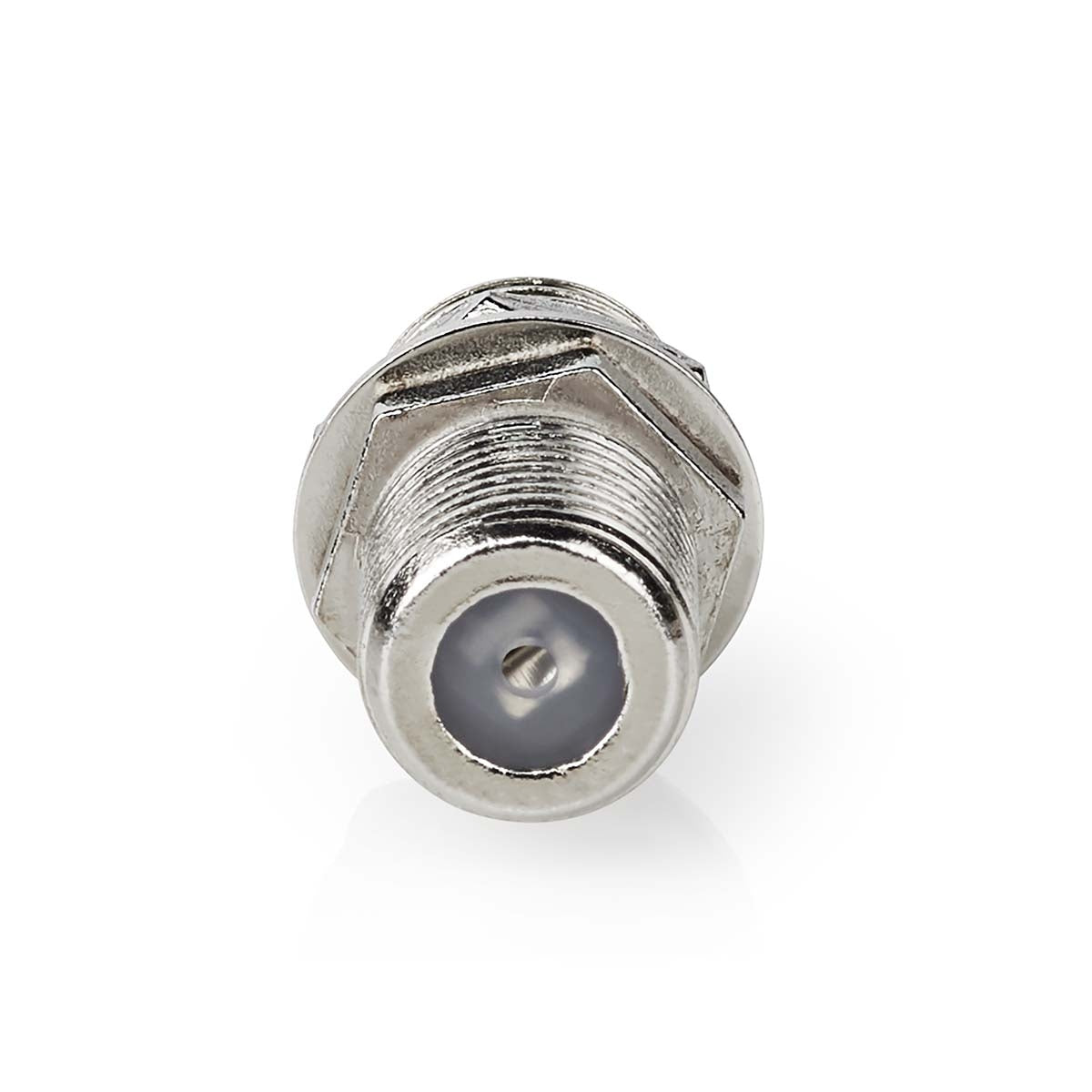 Satellite & Antenna Adapter | F Female | F Female | Nickel Plated | 75 Ohm | Straight | Metal | Silver | 1 pc. | Box