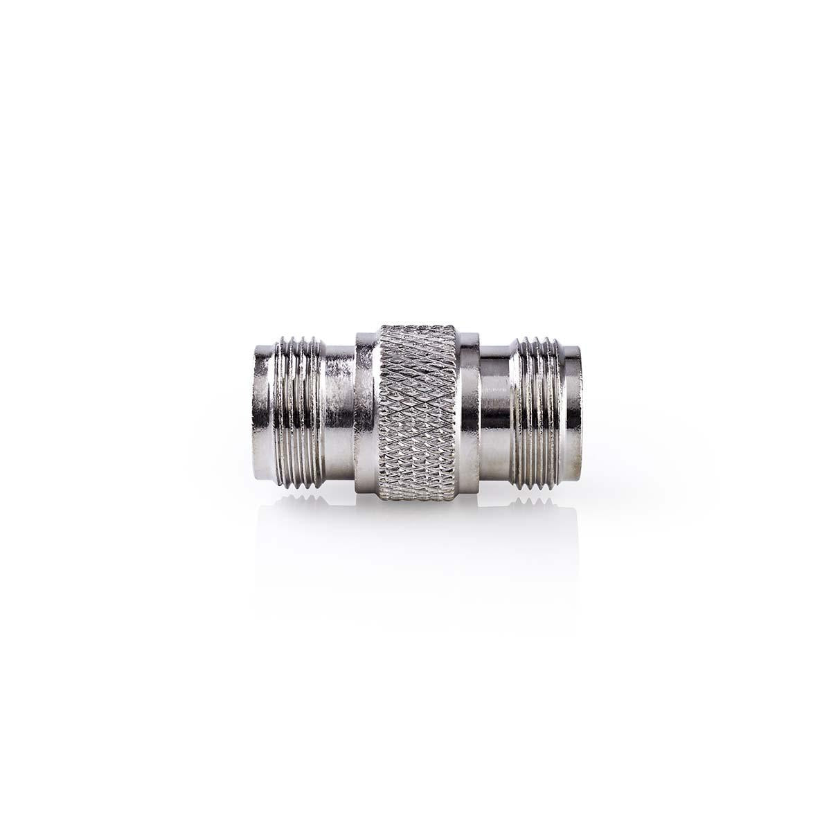 Satellite & Antenna Adapter | N Female | N Female | Nickel Plated | 75 Ohm | Straight | Metal | Silver | 10 pieces. | Envelope