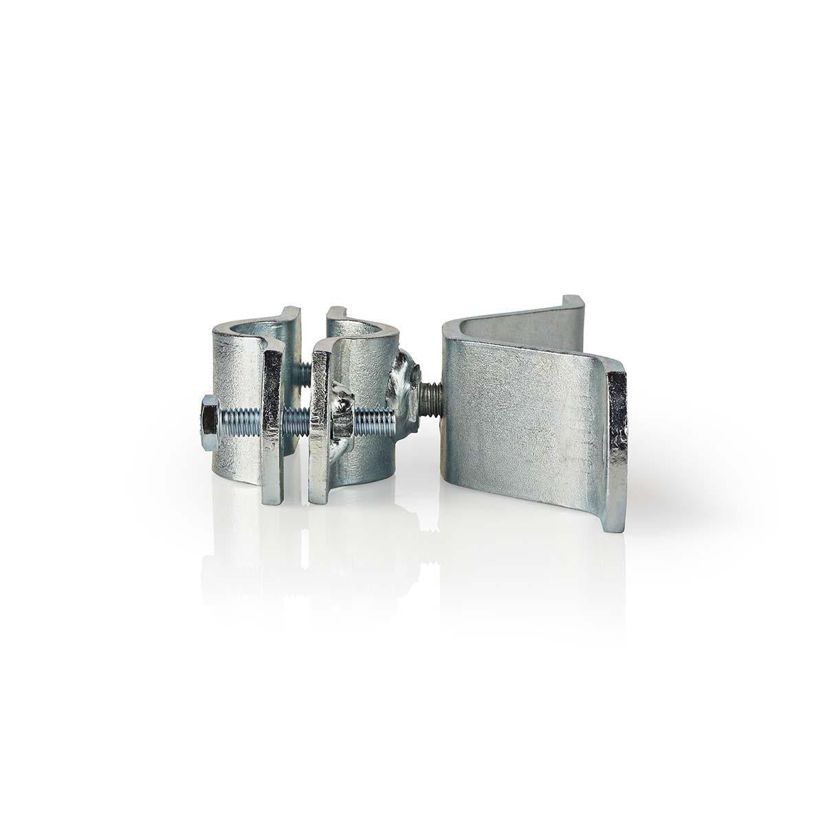 Satellite Mast clamp | Diameter range: 38 - 40 mm | Steel | Silver