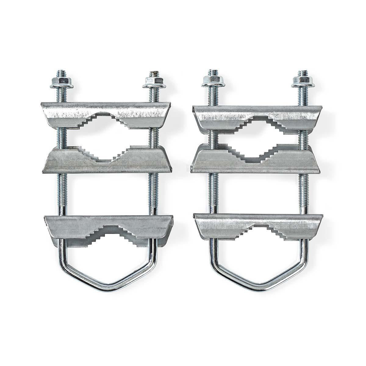 Satellite Mast clamp | Diameter range: 40 - 60 mm | Steel | Silver