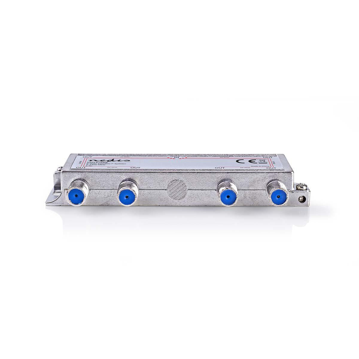Satellite Splitter | 5 - 2400 MHz | 17.0 dB | Number of inputs: 1 | Number of outputs: 6 | Impedance: 75 Ohm | Zinc | Silver