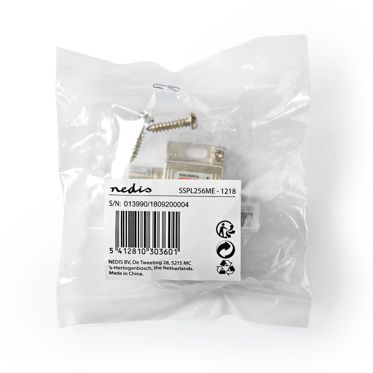 Satellite Splitter | 5 - 2400 MHz | 6.0 dB | Number of inputs: 1 | Number of outputs: 1 | Impedance: 75 Ohm | Zinc | Silver