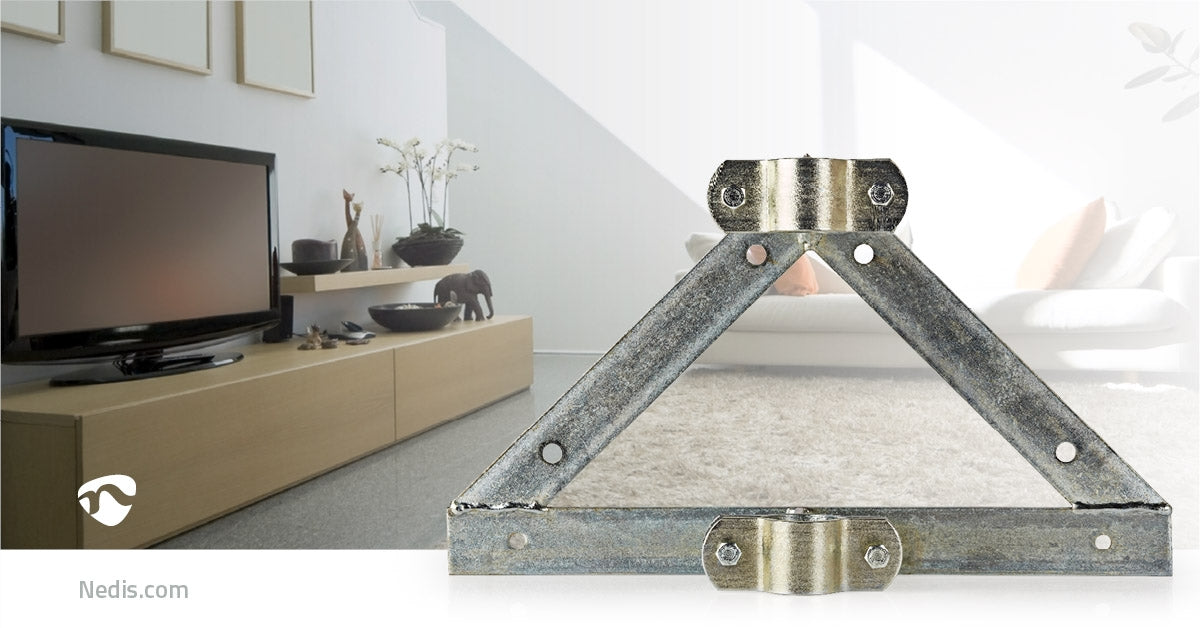 Satellite wall mount | Distance to wall: 90 mm | Diameter clamp: 32-42 mm | Steel | Silver