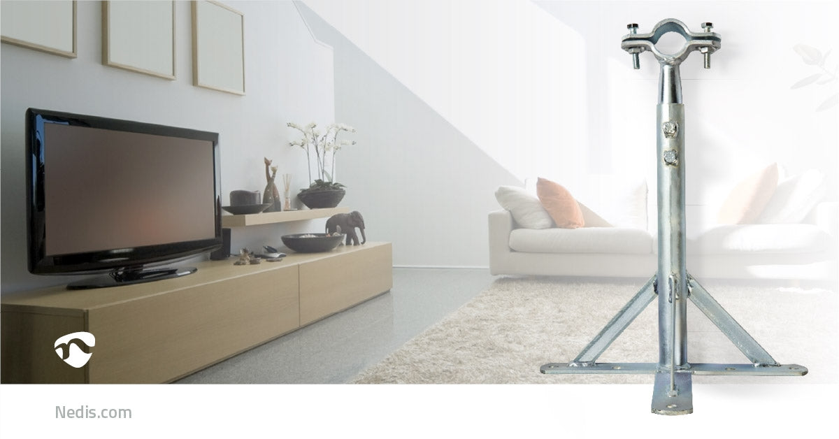 Satellite wall mount | Minimum wall distance: 350 mm | Maximum wall distance: 660 mm | Distance to wall: 0.00 mm | Diameter clamp: 32 - 42 mm | Steel | Silver