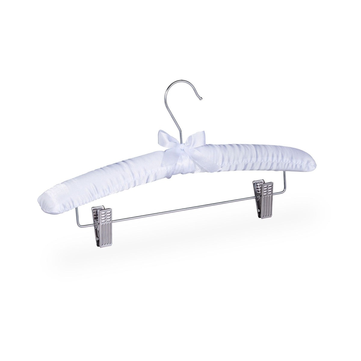 Satin hanger with clips