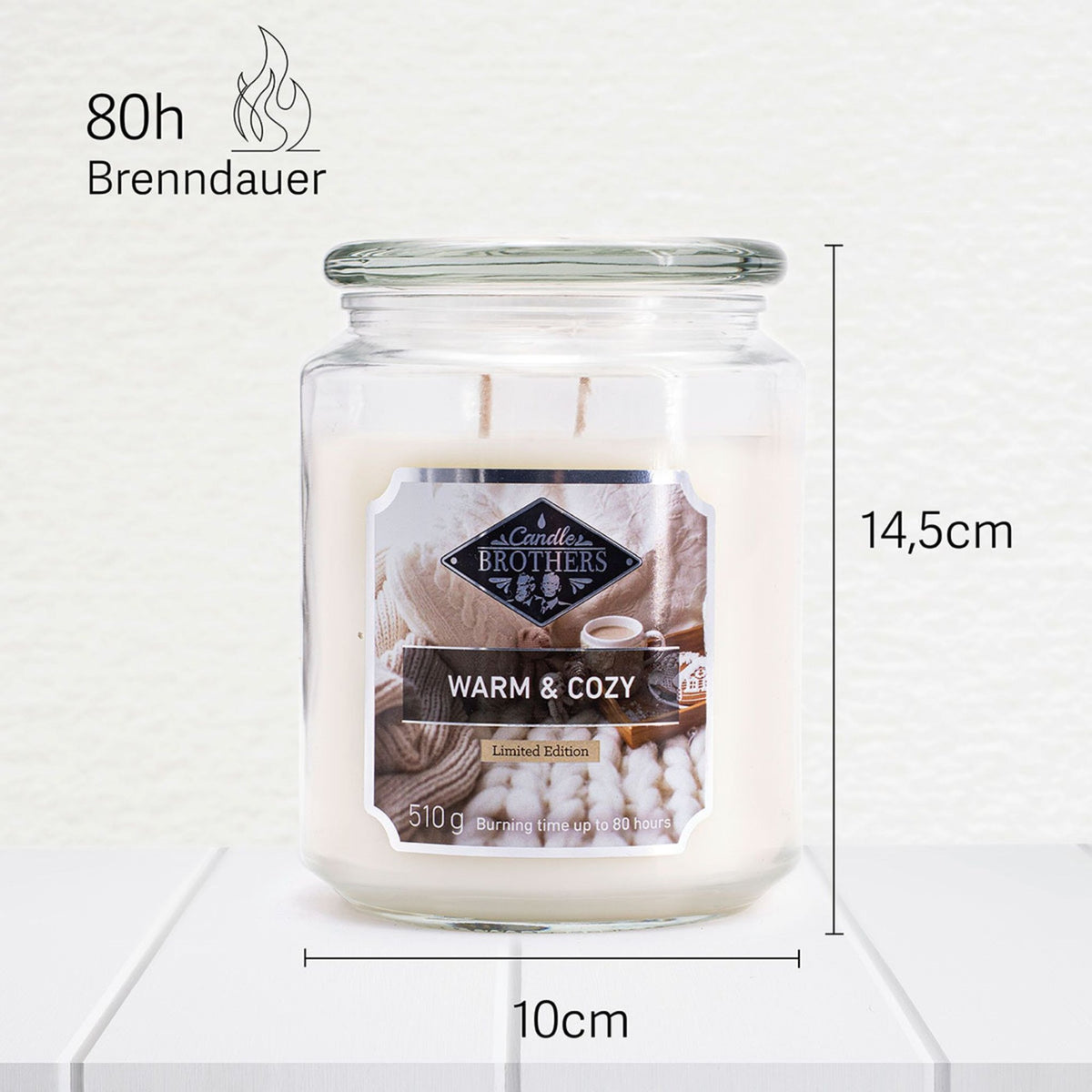 Scented Candle, Glass Jar – Relaxation & Ambiance
