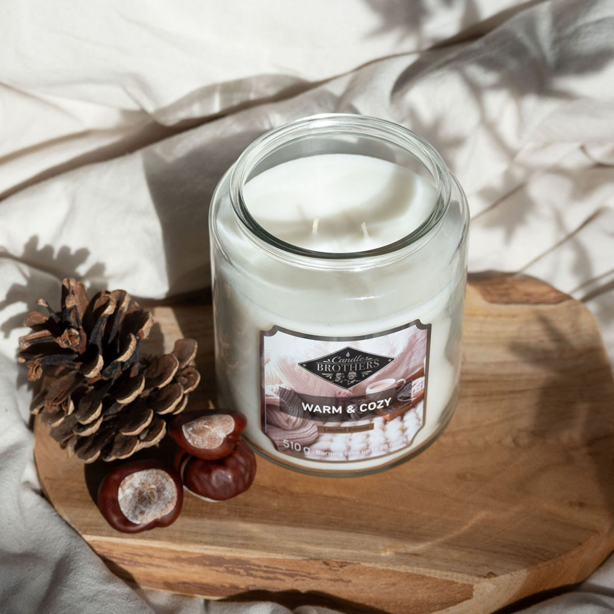 Scented Candle, Glass Jar – Relaxation & Ambiance