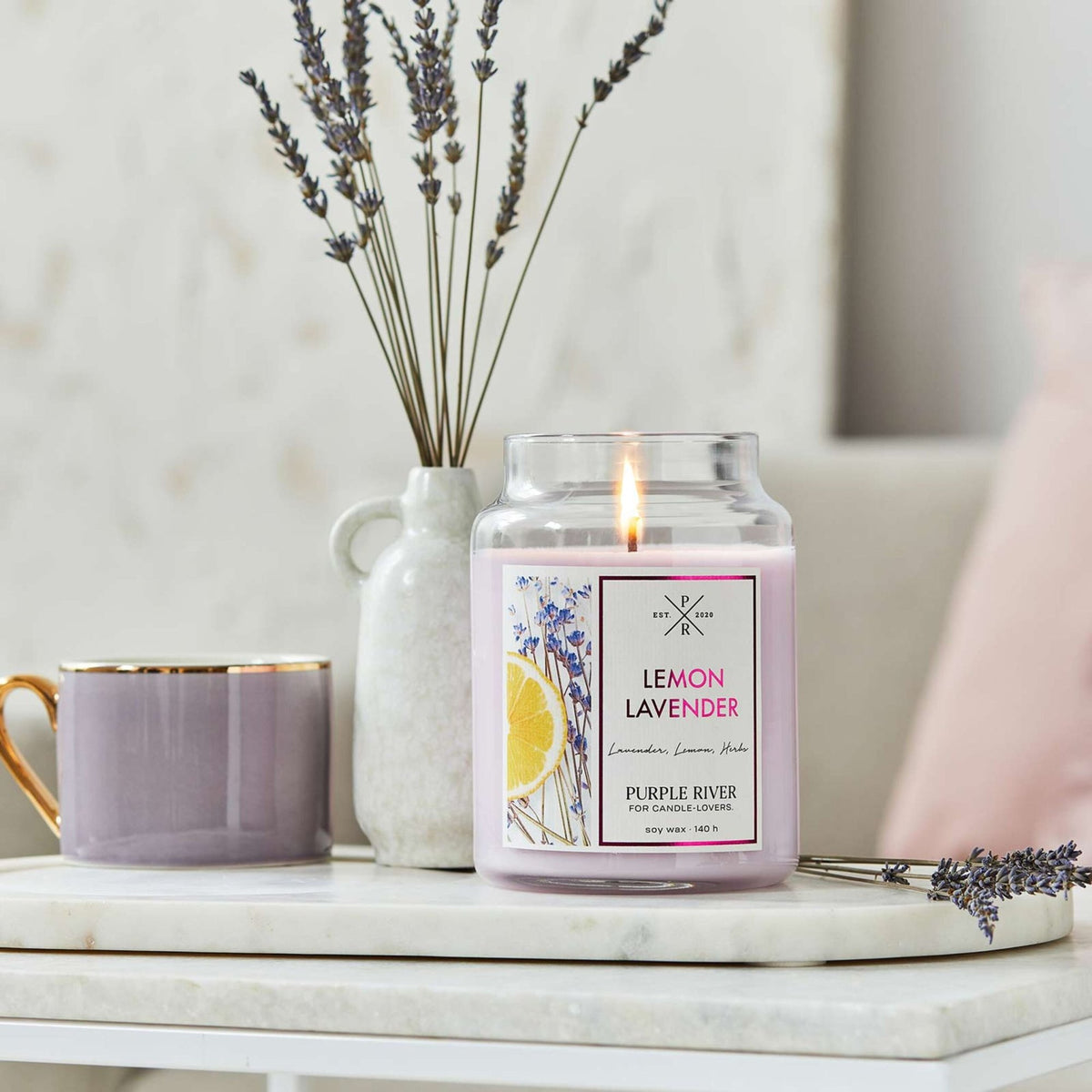 Scented Soy Candle – 140-Hour Burn Time
