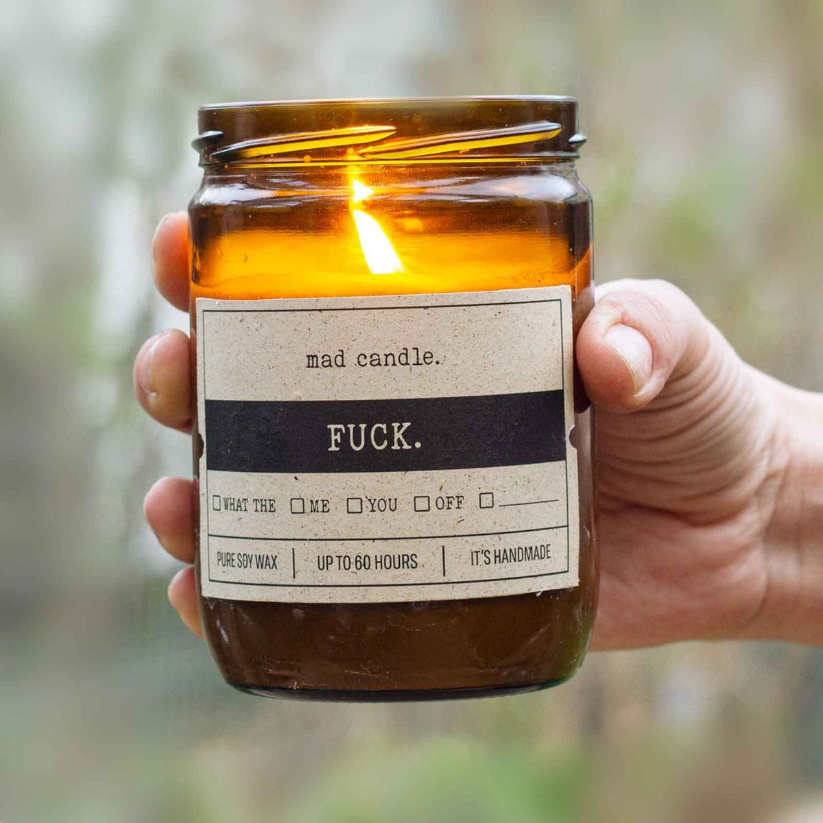 Scented Soy Candle – Lemon & Orange Fragrance, Glass Jar