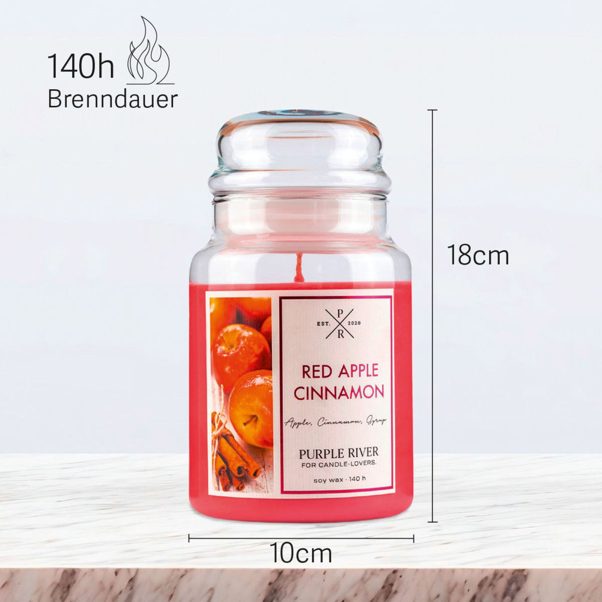 Scented Soy Wax Candle, 140-Hour Burn Time