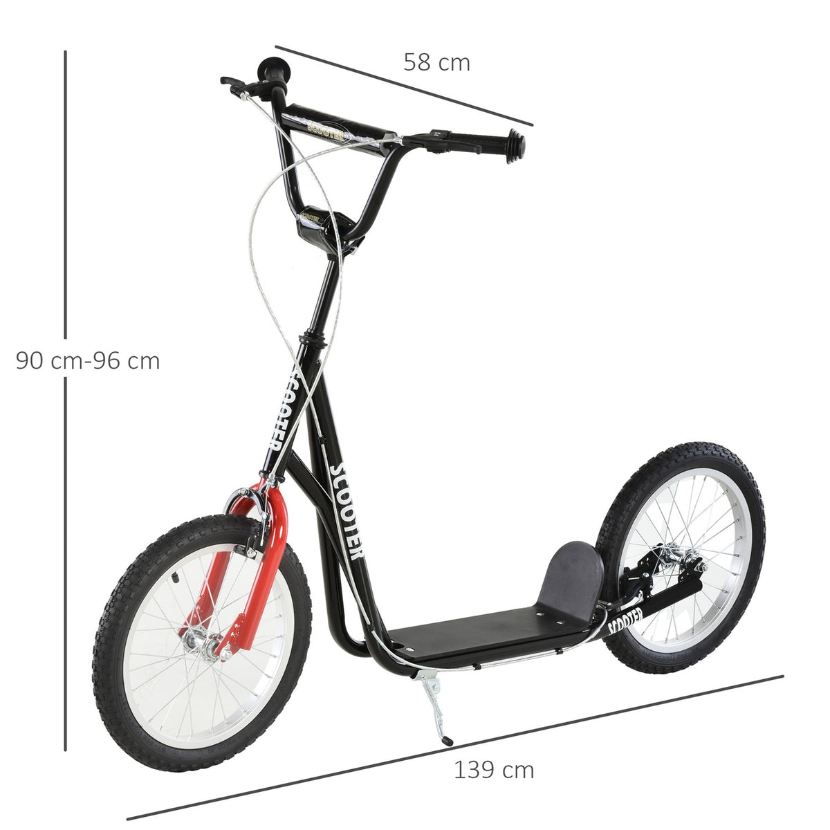 Scooter For Children Aged 5 And Over, Kick Scooter With Pneumatic Tires And Handbrake, City Scooter, Stable And Safe, Blue