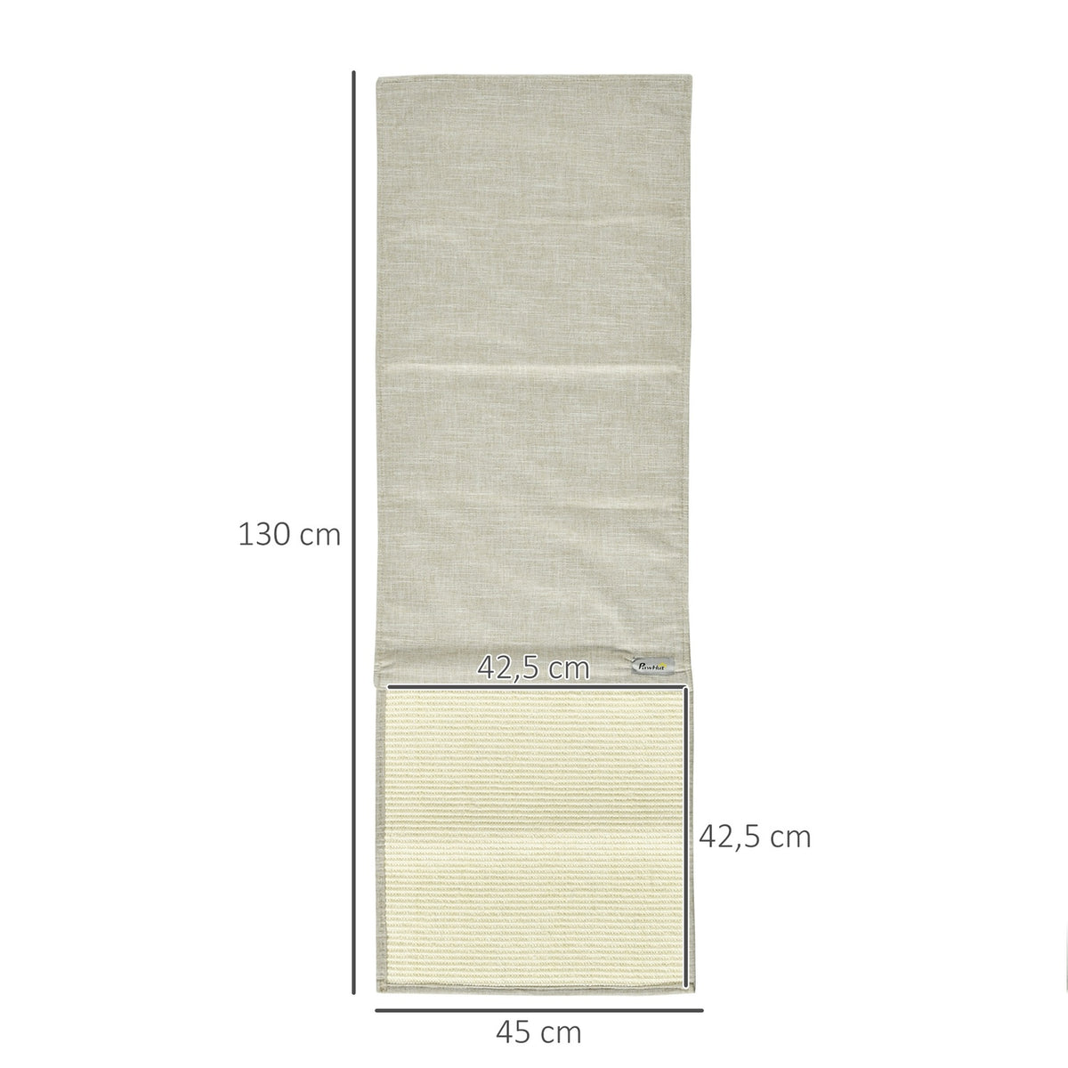 Scratching Mat Set Of 2 Sofa Protection For Cats, Sisal Scratching Mat, Beige + Gray, 130X45X0.3Cm, For Armchair & Couch