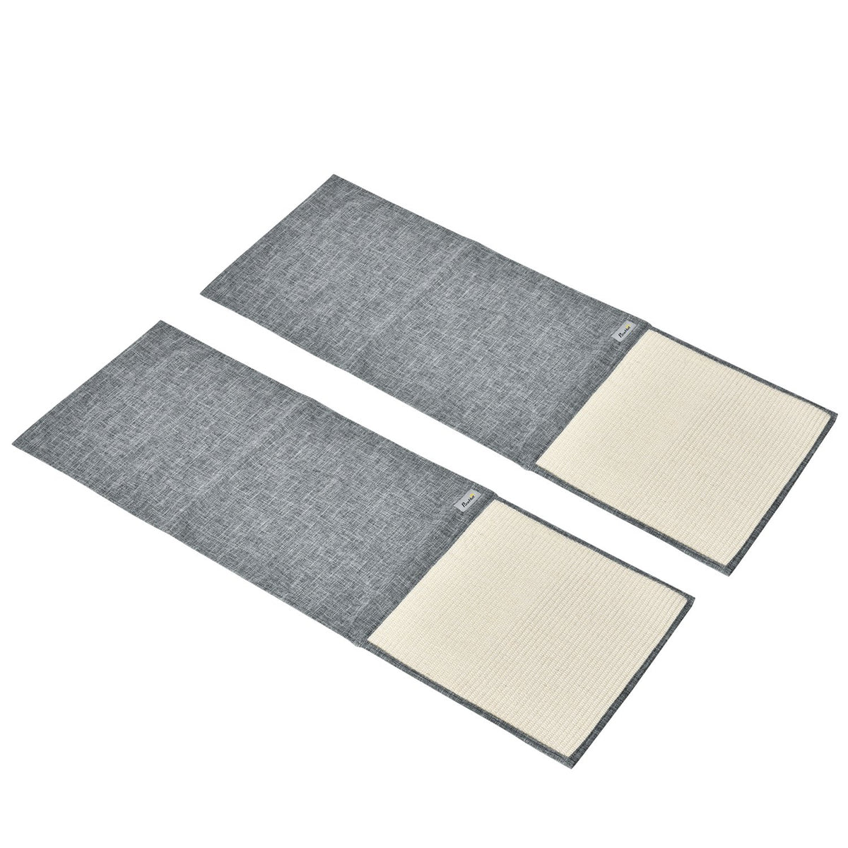 Scratching Mat Set Of 2 Sofa Protection For Cats, Sisal Scratching Mat, Gray, 130X45X0.3Cm, For Armchair & Couch