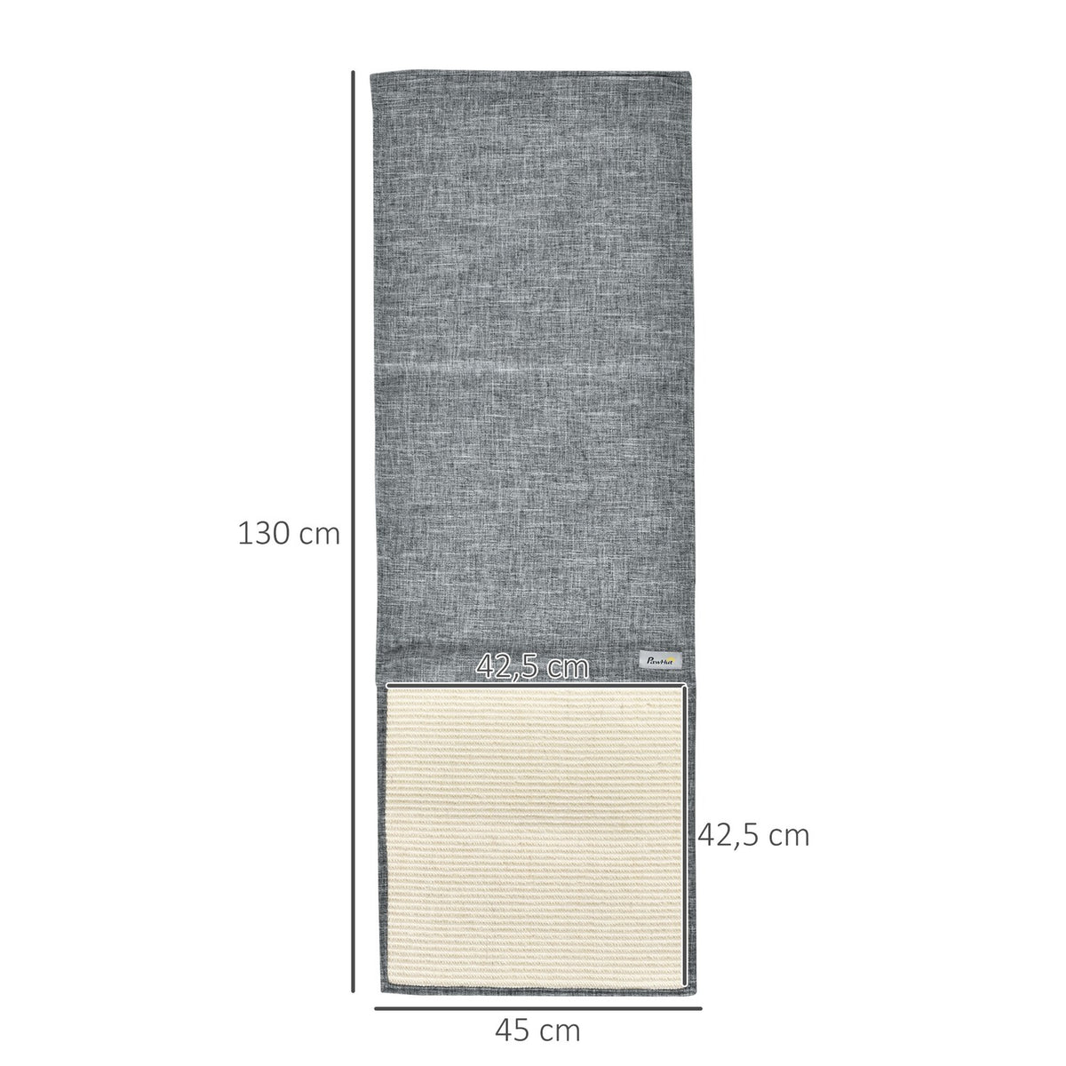 Scratching Mat Set Of 2 Sofa Protection For Cats, Sisal Scratching Mat, Gray, 130X45X0.3Cm, For Armchair & Couch