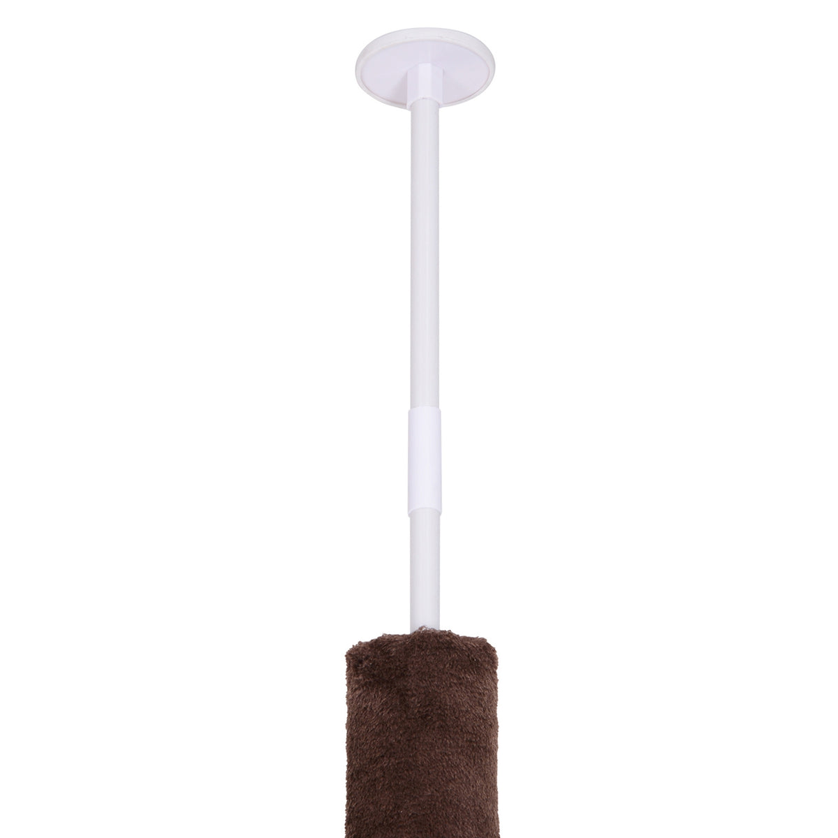 Scratching Post Ceiling High Brown Height-Adjustable Cat Tree With Sisal Columns, For Climbing & Scratching, 40X34X230-260Cm