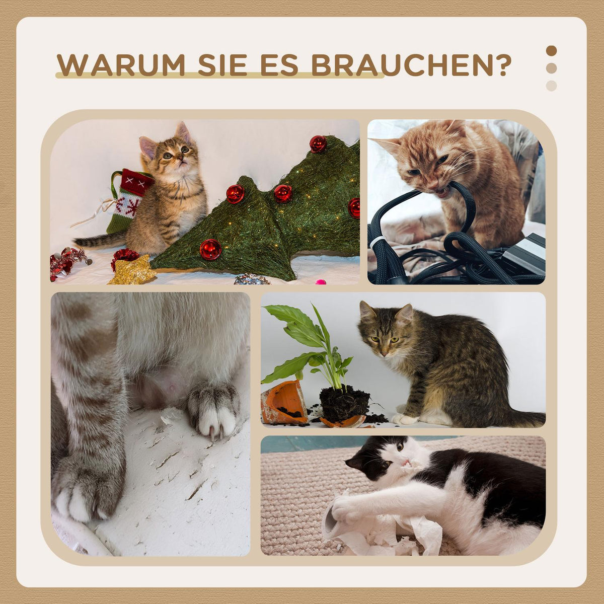 Scratching Post Stable Cat Scratching Post With Sisal, Climbing Tree For Cats, Light Grey