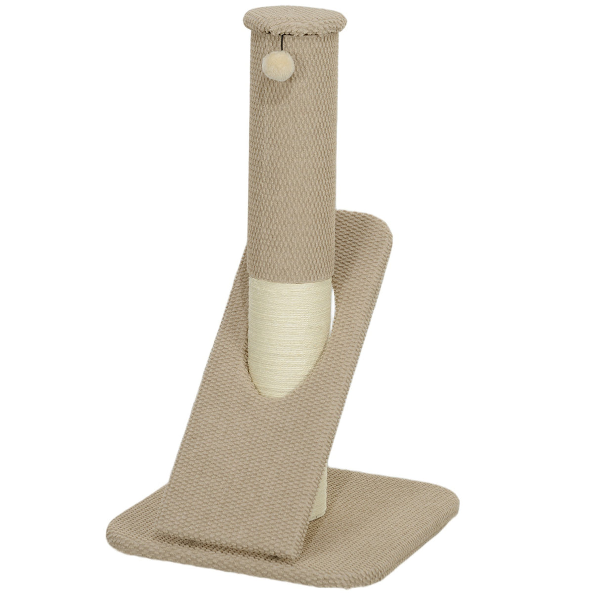 Scratching post, 84cm scratching post, sisal cat scratching post with play ball, scratching post for cats, cat scratching furniture, indoor, cream white