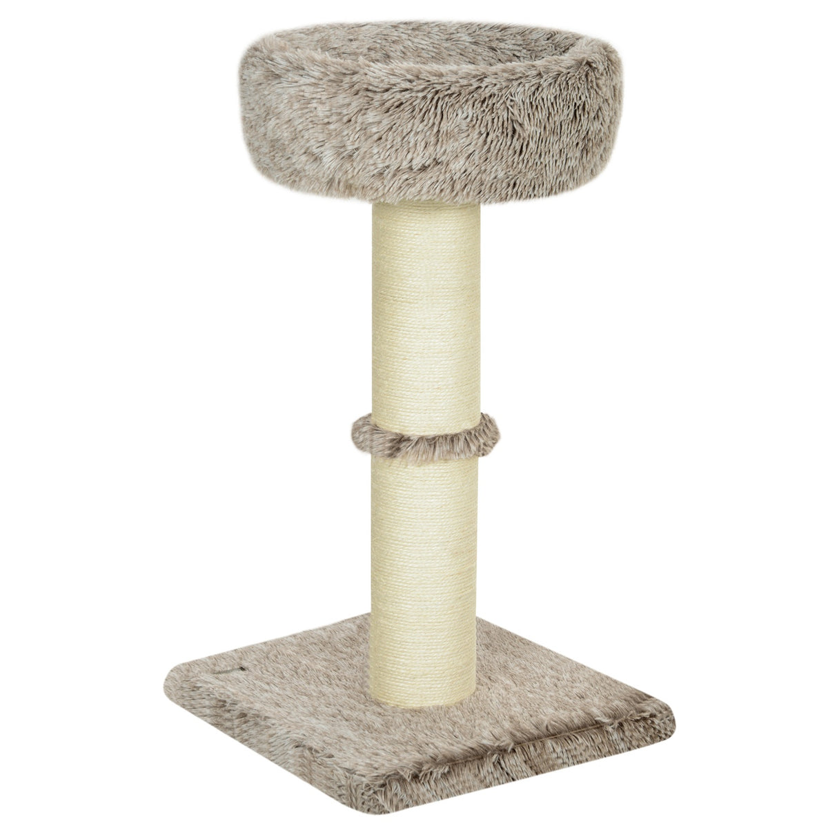 Scratching post 87 cm high cat tree with bed, thick trunk, cat scratching post with sisal scratching posts, for cats up to 6 kg, indoor, brown