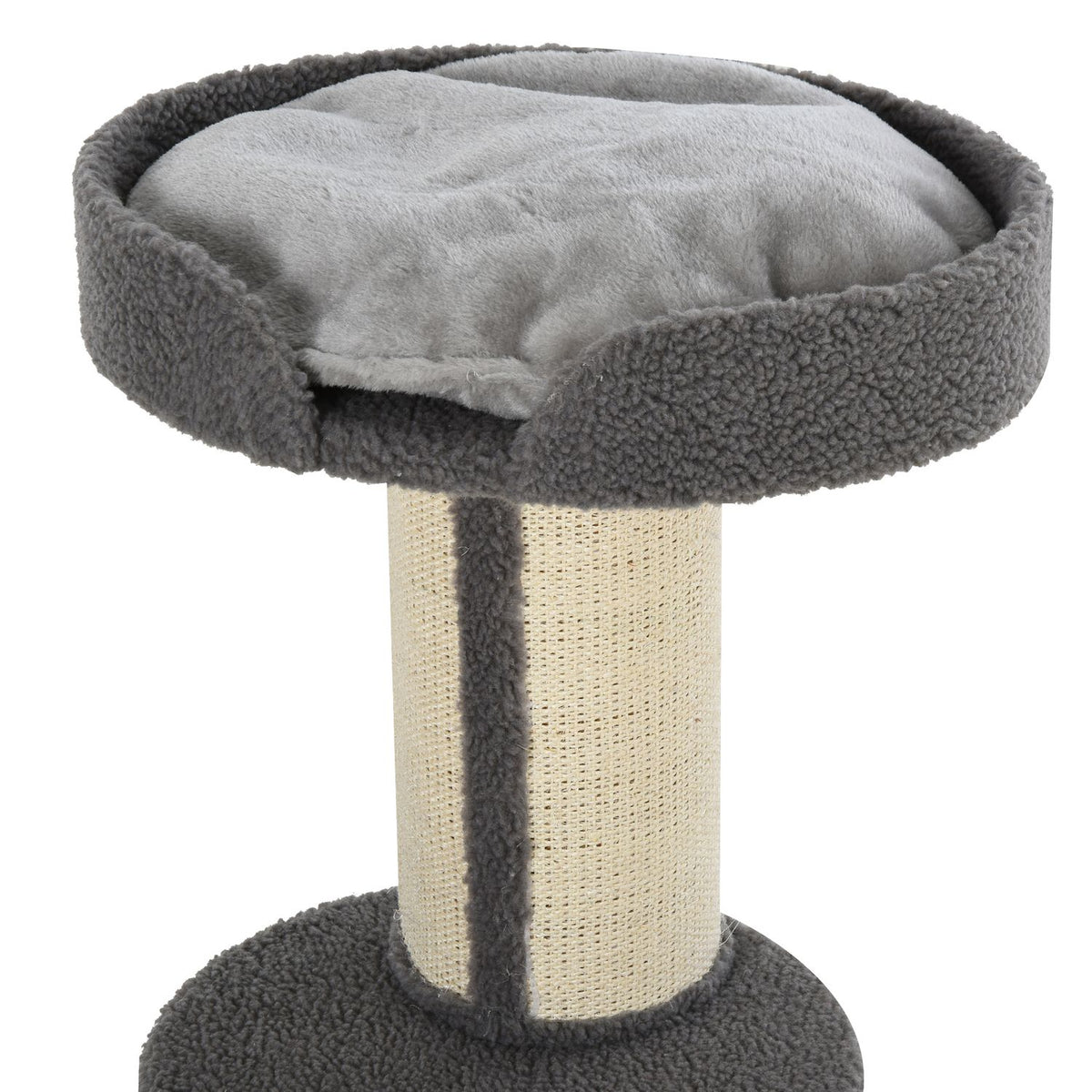 Scratching posts for cats, load capacity 30kg, scratching post with platform, stable, sisal, gray