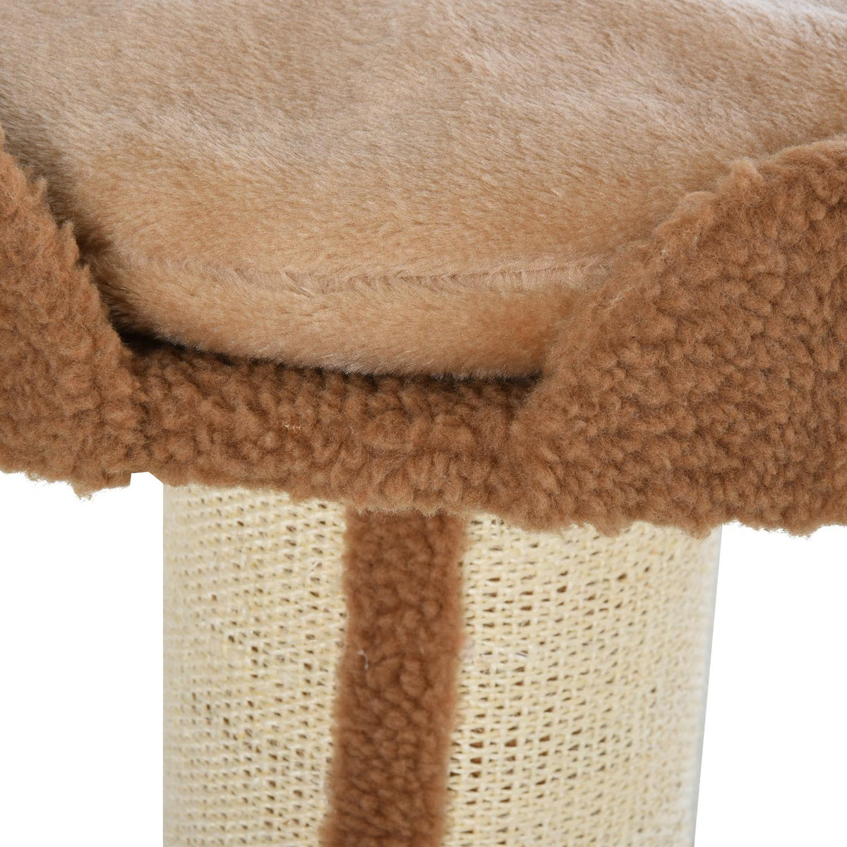 Scratching post with removable cushions, up to 30 kg, scratching post, cat tree with platform, stable, sisal, light brown, 45x45x91cm