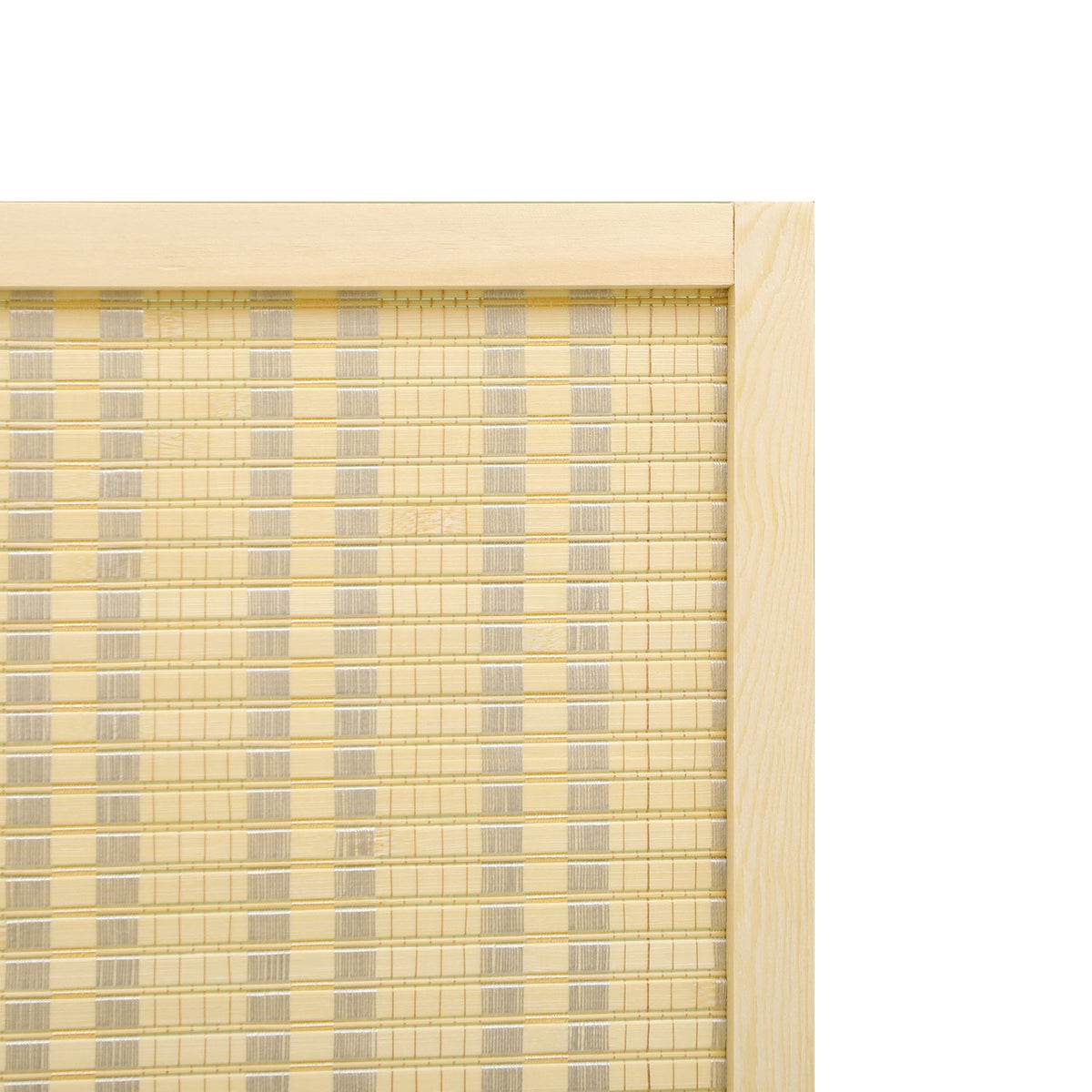 Screen 4-part 180 x 180 cm room divider made of bamboo, foldable privacy screen, room divider for living room, natural