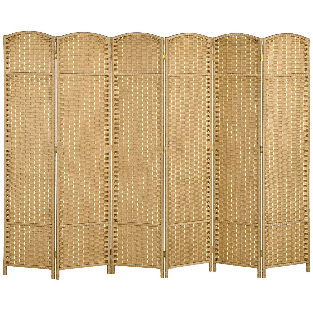 Screen 6-Piece 240 x 170 cm Room Divider Made of Bamboo, Foldable Screen Room Divider Privacy Screen for Living Room Natural